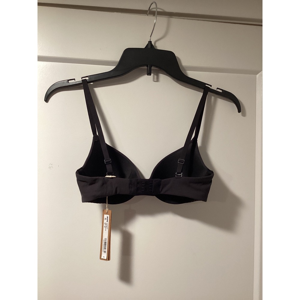 SKIMS Fits Everybody T-Shirt Bra Onyx Black Underwire 30B BR-UWR-2294 NWT - Picture 2 of 4